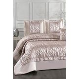 Fides Elyaf Dolgulu Çift Kişilik 250X255 cm Yatak Örtüsü Gül Kurusu - 250 x 255 cm