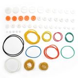 Fielect DC Motor Kendin Yap Model Oyuncakları için 84 Tip Plastik Dişli Seti Plastik Kayış Kasnak Dişlisi Kombinasyonu