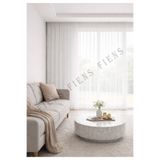 FİENS Mat İpek Soft Bambu Şantuklu Gramajlı 1/3 Sık Pile Tül Perde Ütü İstemez Modern Her Odaya Uygun