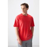 Fiesta %100 Pamuk Kalın Yumuşak Dokulu Oversize Fit Basic Erkek T-Shirt - 88353