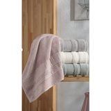 Fiesta 4lü El Yüz Havlusu MODEL03 - Pembe - Gri - Krem - Mint Yeşili