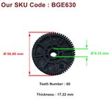 Fiesta Mk5/6 Fusion İçin Arka Silecek Motor Dişlisi 2s61a17k441ac