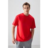 Fiesta Pamuklu Kalın Yumuşak Dokulu Oversize Fit Basic Erkek T-Shirt - 88378