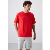 Fiesta Pamuklu Kalın Yumuşak Dokulu Oversize Fit Baskılı Erkek T-Shirt - 88320