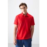Fiesta Pamuklu Kalın Yumuşak Dokulu Polo Yaka Oversize Fit Basic Erkek T- Shirt - 88381