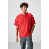 Fiesta Pamuklu Kalın Yüzeyi Dokulu Oversize Fit Baskılı Erkek T-Shirt - 88369
