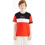 Fiesta Renk Geçişli Nakışlı Oversize Erkek Çocuk T-Shirt - 11159