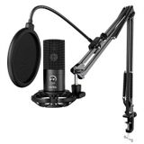 FIFINE Akış mikrofonu PC kollu, USB mikrofon PS4 PS5 MAC, Pop Filtre, Shock Mount, oyun podcast stüdyosu için
