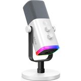 FIFINE Akış Podcasting için XLR/USB Oyun Mikrofonu, PS4/PS5 için PC Bilgisayar RGB Mikrofon, Kazanç Düğmeli, Mikrofon Sessiz, İzleme Jakı, Video Oluşturma Kaydı için Oyuncu Mikrofonu-AmpliGame AM8