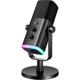 Fifine Am8 Usb/xlr Dinamik Rgb Yayıncı Oyuncu Stüdyo Mikrofonu - Siyah - Standart