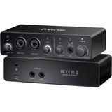 Fifine Ampli 3 USB Stüdyo Ses Kartı 2 Giriş 2 Çıkış 24BIT/192KHZ Windows/mac/ıos/android Ses Kayıt Cihazı - Siyah - Standart