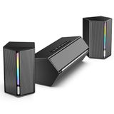 FIFINE AmpliGame A22 RGB Gaming Hoparlör - Subwoofer'lı PC Ses Sistemi - 3.5mm AUX Girişli - Masaüstü ve TV Uyumlu