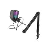 Fifine Ampligame A6v Siyah Yayıncı Oyuncu Rgb Usb Mikrofon Ve Masa Tipi Stand Ayaklık Sehpası