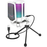 Fifine Ampligame A6vw Rgb Usb Beyaz Gaming Mikrofon