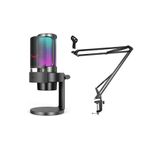 Fifine Ampligame A8 Usb Rgb Mikrofonu Uyumlu Masa Tipi Mikrofon Stand Ayaklık (35X35)