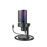 Fifine Ampligame A9 Usb Rgb Oyuncu Bilgisayar Mikrofonu - Siyah