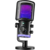 Fifine Ampligame Am6 USB Rgb Oyuncu Yayıncı Bilgisayar Mikrofonu - Siyah - Standart