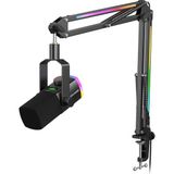 Fifine Ampligame AM8PROT Dinamik Usb/xlr Mikrofon Seti (Rgb Mikrofon Sehpası Ile) - Siyah