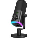 Fifine Ampligame Am9 Rgb Usb/xlr Hibrit Dinamik Oyuncu ve Yayıncı Mikrofonu - Siyah - Standart