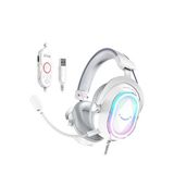 Fifine Ampligame H13 7.1 Surround Rgb Usb Oyuncu Kulaklığı - Beyaz