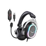 Fifine Ampligame H13 7.1 Surround Rgb Usb Oyuncu Kulaklığı - Siyah