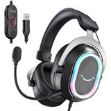 Fifine Ampligame H13 Mikrofonlu 7.1 Rgb Oyuncu Kulaklığı - Siyah