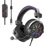 Fifine Ampligame H19 Mikrofonlu 7.1 Rgb Oyuncu Kulaklığı - Siyah