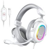 Fifine Ampligame H6 RGB 7.1 Mikrofonlu Beyaz Oyuncu Kulaklığı