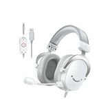 Fifine Ampligame H9 7.1 Surround Ses Kartlı Mikrofonlu Profesyonel Oyuncu Kulaklığı - Beyaz