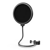 FIFINE Boom Arm veya Masaüstü Standı için Mikrofon Pop Filtresi, Çift Katmanlı Mikrofon Kalkanı, Kaz boynu Klipsi, Akış, Podcasting, Seslendirme, Ev Kayıt Stüdyosu için Şarkı Söyleme