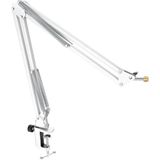 Fifine CS1 Masa Tipi Mikrofon Standı Beyaz - 35 x 35 cm Kolay Kullanım ve Ayarlanabilir Yapı