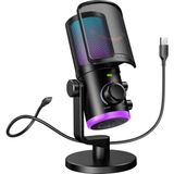 Fifine Fıfıne Am6 Amplıgame Rgb Gaming Mikrofon - Oyun/sohbet Ses Dengesi - USB Yayın ve Mikrofonu - Gürült