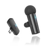 FIFINE iPhone15 (USB C)/Android Telefon/Tablet için Kablosuz Yaka Yaka Mikrofon, Akülü Kondenser Klipsli Mikrofon, Mini Mikrofon, Video, Röportaj, Vlog, YouTube, Kayıt-M6 için Tip C Alıcısı