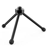 FIFINE Kaymaz Kauçuk Ayaklı Masaüstü Mikrofonu için Tripod Standı, Sağlam Metal Yapı, Oyun, Podcasting, Toplantılar, Sohbet için Katlanabilir Masa Mikrofonu Standı