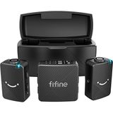 Fifine M9 Kablosuz Yaka Mikrofonu - 2 Kişilik Mikrofon Seti