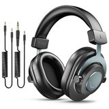 FIFINE Podcast İzleme için Kayıt Üzerinden Kulak Kablolu Kulaklıklar için Stüdyo Monitör Kulaklıklar, Çıkarılabilir Kablolarla Rahat Ekipman Akışı 3,5 mm veya 6,35 mm Jak, Siyah, PC/Mikser-H8