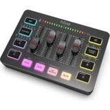 Fifine SC3 USB Stüdyo Kayıt Ses Kartı Yayın Mikseri Yüksek Performanslı 4 Kanallı Kontrol