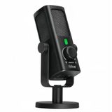 FIFINE Stüdyo Kayıt/Bilgisayar Akışı için USB-Podcast-Kondenser-Mikrofon, YouTube Müzik Vokal Oluşturma için Masaüstü-Metal-Mic, Monitör-Mix Ses Kontrolü, Düşük Kesim Anahtarı (PROFILE3)