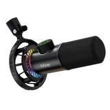Fifine USB Mikrofonu, PC için RGB Dinamik Mikrofonlar, Sessiz Düğmeli, Tak Çalıştır Kardioid Mikrofon, 16BIT/48KHZ 3,5 mm Kulaklık Jakı, Podcast, Akış için - K658