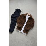 Fifty Color Trend, Erkek, KahveRengi, Teddy Sherpa, Peluş, Polar, Ceket, Siyah, Jogger Eşofman Altı