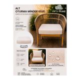 Fifty Home 1 adet Bahçe Balkon Rattan Koltuk Alt Oturma Minder Kılıfı – Su İtici, Solmaya dayanıklı, Fermuarlı, Ölçüye Özel Üretim