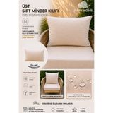 Fifty Home 1 adet Bahçe Balkon Rattan Koltuk Üst Sırt Minder Kılıfı – Su İtici, Solmaya dayanıklı, Fermuarlı, Ölçüye Özel Üretim