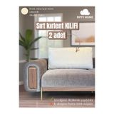 Fifty Home 2 ADET Büyük sırt kırlent KILIFI - sırt minder yastık KILIFI fermuarlı - kumaş kılıfı KUTU model