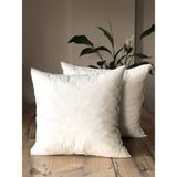 Fifty Home 2 Adet Kırlent iç Yastık - Farklı Ebatlar - Dolgusu 100% Kırpık Sünger - 43 x 43 cm - Beyaz