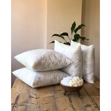 Fifty Home 4 Adet Kırlent İç Yastık - 8 Farklı Ebat - Dolgusu 50% Boncuk Silikon/50% Kırpık Sünger - 55 x 40 cm - Beyaz