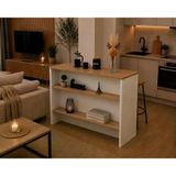 Figa Mutfak Adası - Mutfak Masası-120 Cm - Beyaz-Atlantikçam
