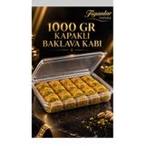 figanlar ambalaj 10 adet Kullan At Plastik Sızdırmaz 1000 GR CC Şeffaf Baklava, yaprak sarma Güllaç Saklama Kabı..