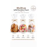 figanlar ambalaj 10x20 Şeffaf Yapışkansız Poşet Kurabiye Şeker Lokum Paketleme Jelatin Poşet Gıda Uyumlu 50 ADET
