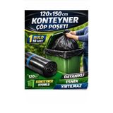 figanlar ambalaj 120-240 Lt Endüstriyel Konteyner Çöp Torbası Çöp Poşeti 120x150 Cm 1 rulo 10 adet ağır hizmet çöp