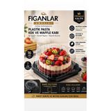 figanlar ambalaj 16 cm Kapaklı Pasta Kabı Antifog Şeffaf Kapaklı Siyah Tabanlı Kek Turta Cheesecake Waffle Ambalajı 5 adet